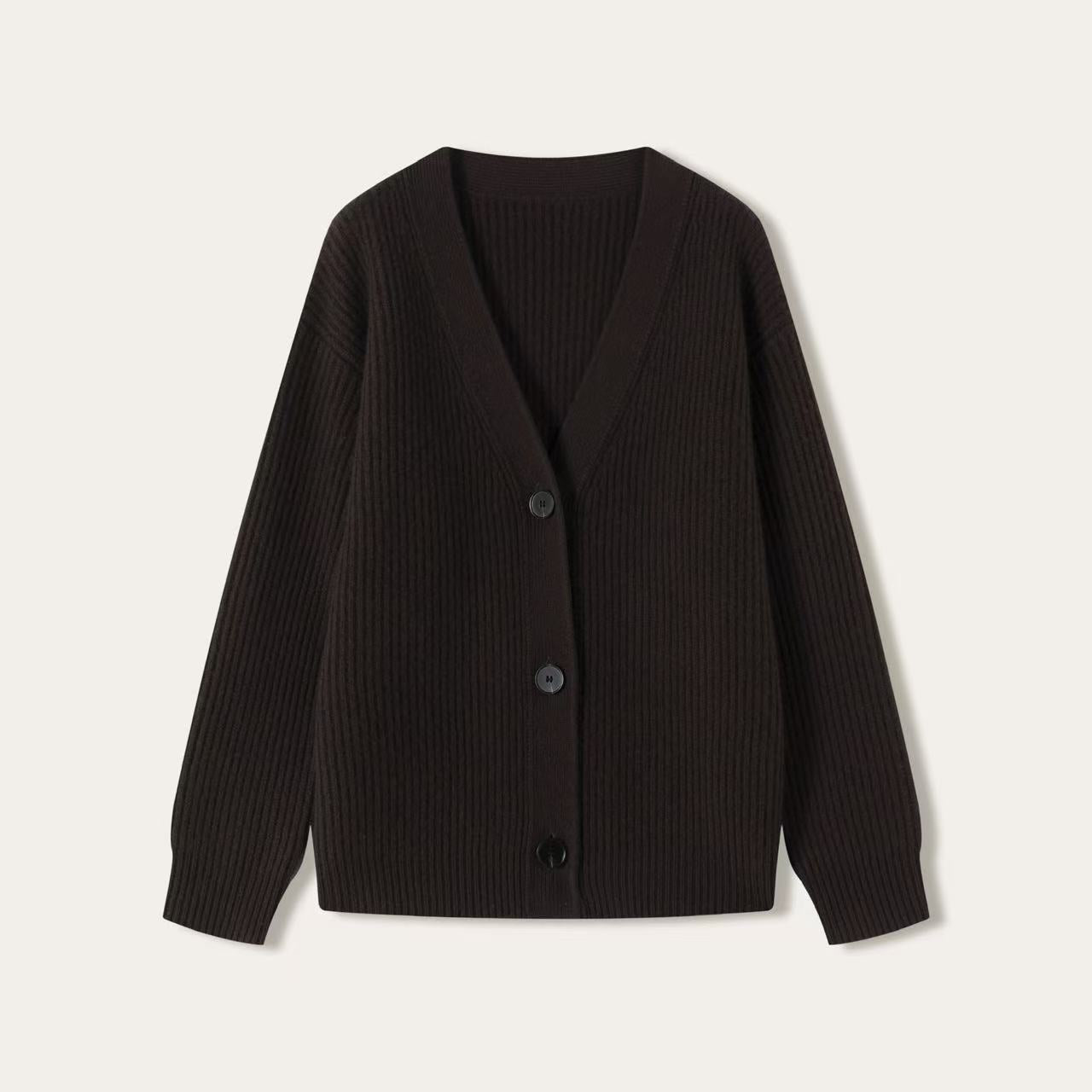 Ribbed Cashmere Cardigan
