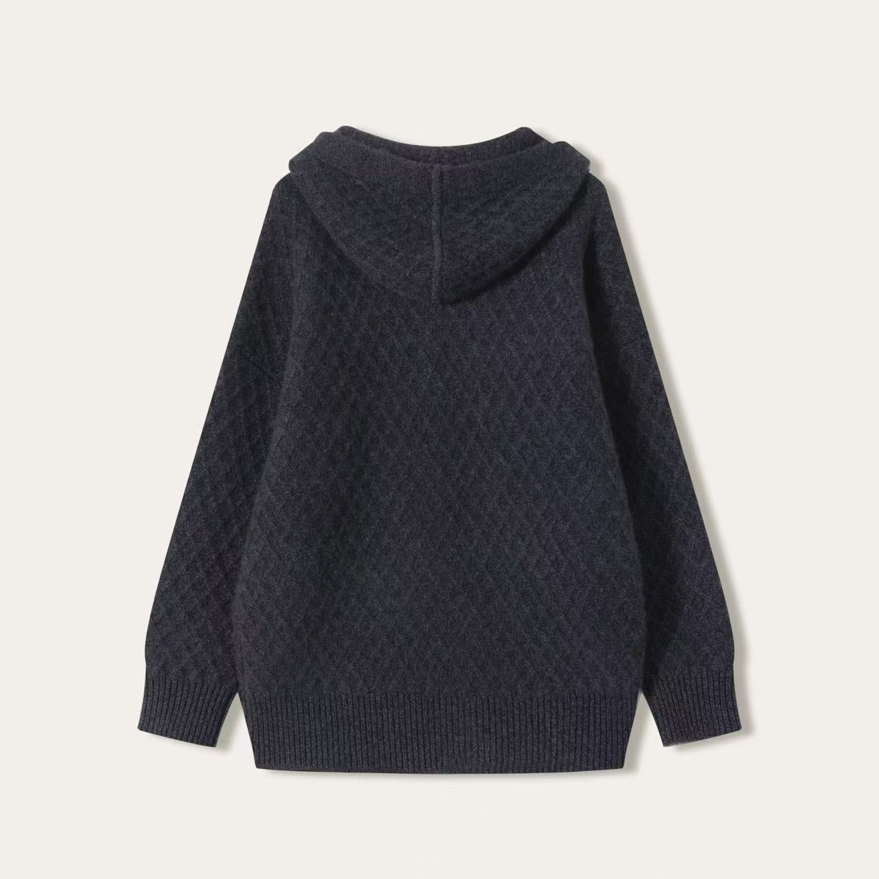 Classic Cashmere Hooded Cardigan