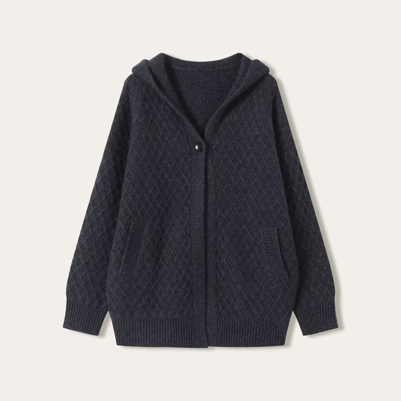 Classic Cashmere Hooded Cardigan