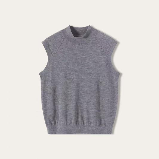 Women’s Fine-Spun Cashmere Sleeveless Mock Neck
