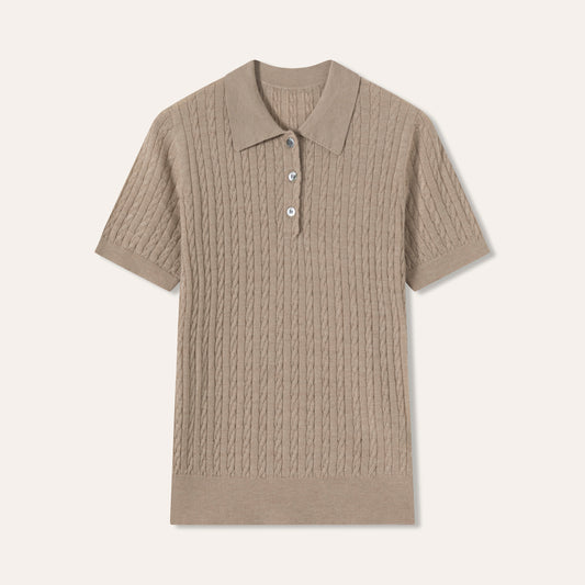 Women’s Fine-Spun Cashmere Cable Polo