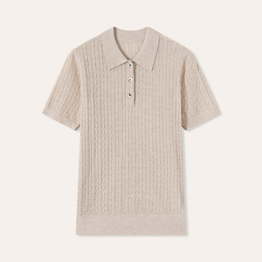 Women’s Fine-Spun Cashmere Cable Polo