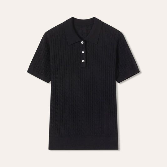 Women’s Fine-Spun Cashmere Cable Polo