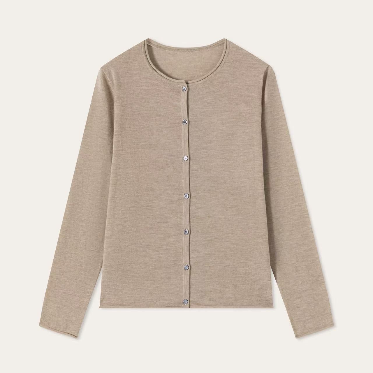 Women’s Fine-Spun Cashmere Crewneck Cardigan