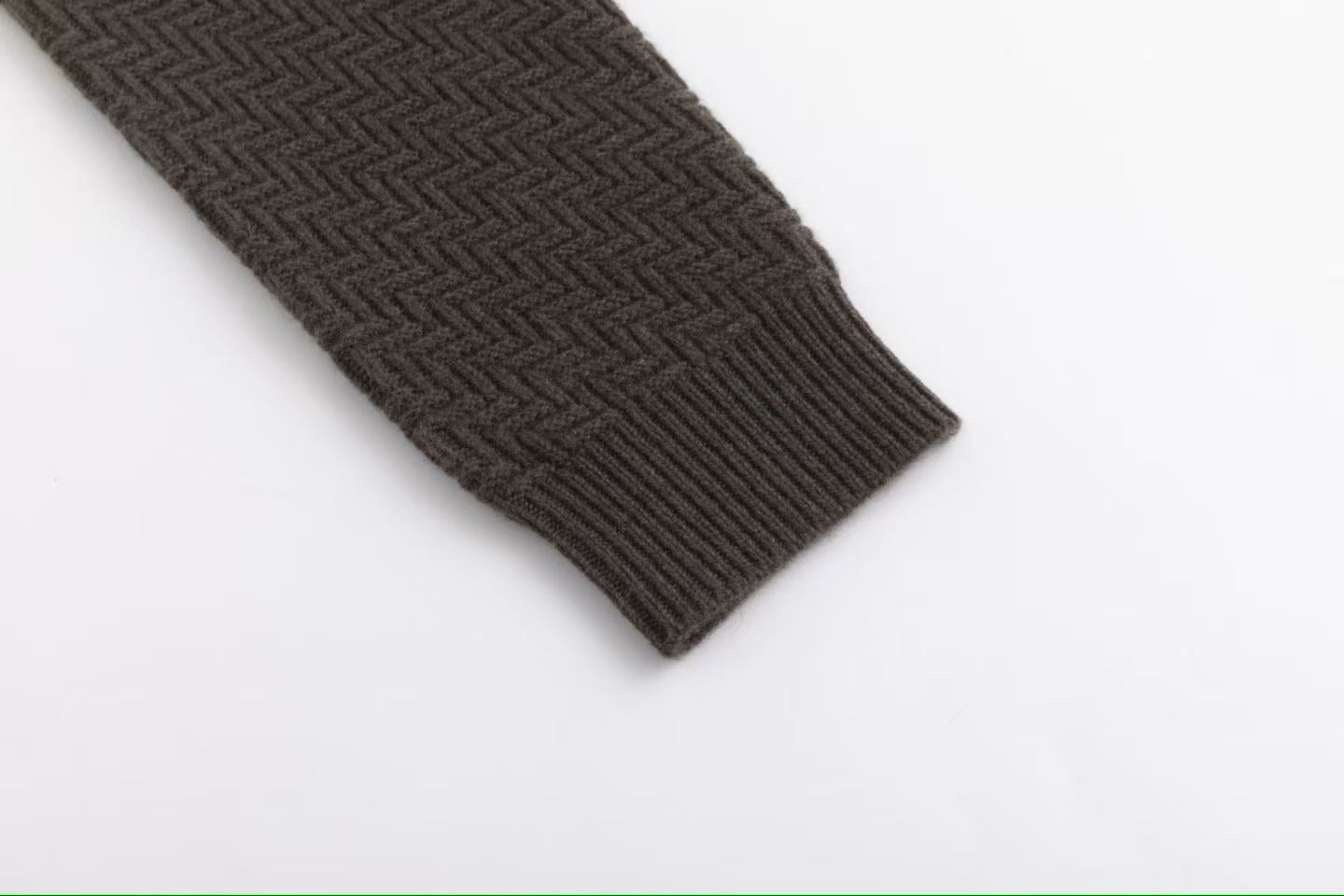 Textured Button Mock Neck Sweater