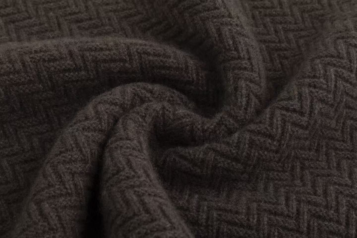 Textured Button Mock Neck Sweater