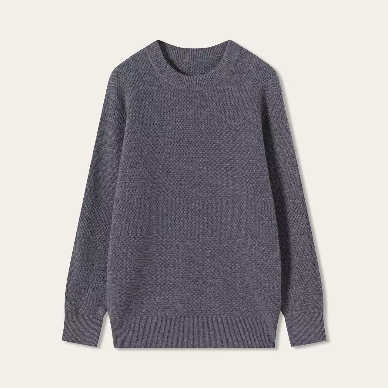 Textured Cashmere Crewneck Sweater