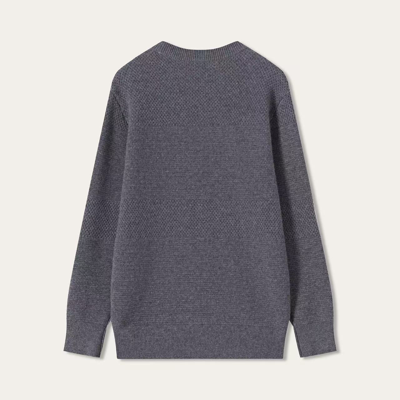 Textured Cashmere Crewneck Sweater