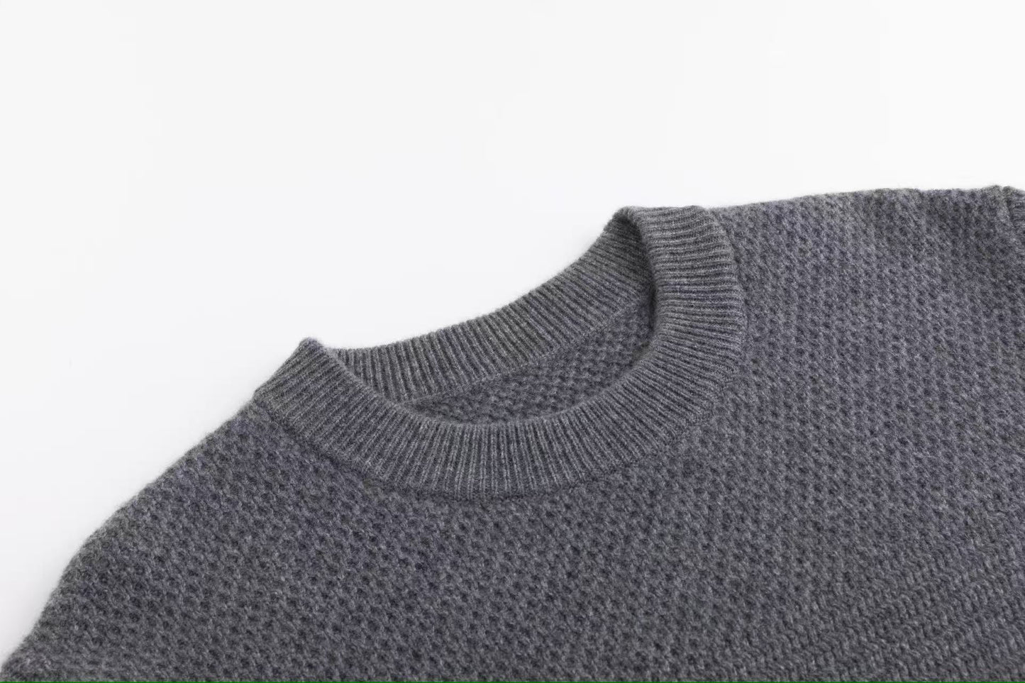 Textured Cashmere Crewneck Sweater