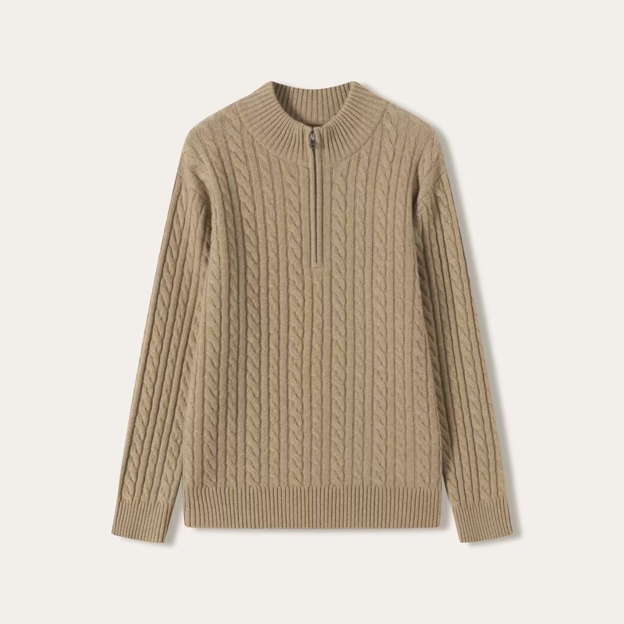 Cashmere Cable Half-Zip