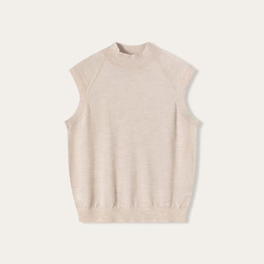 Women’s Fine-Spun Cashmere Sleeveless Mock Neck