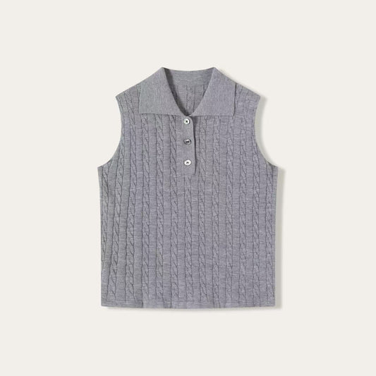 Women’s Fine-Spun Cashmere Sleeveless Polo